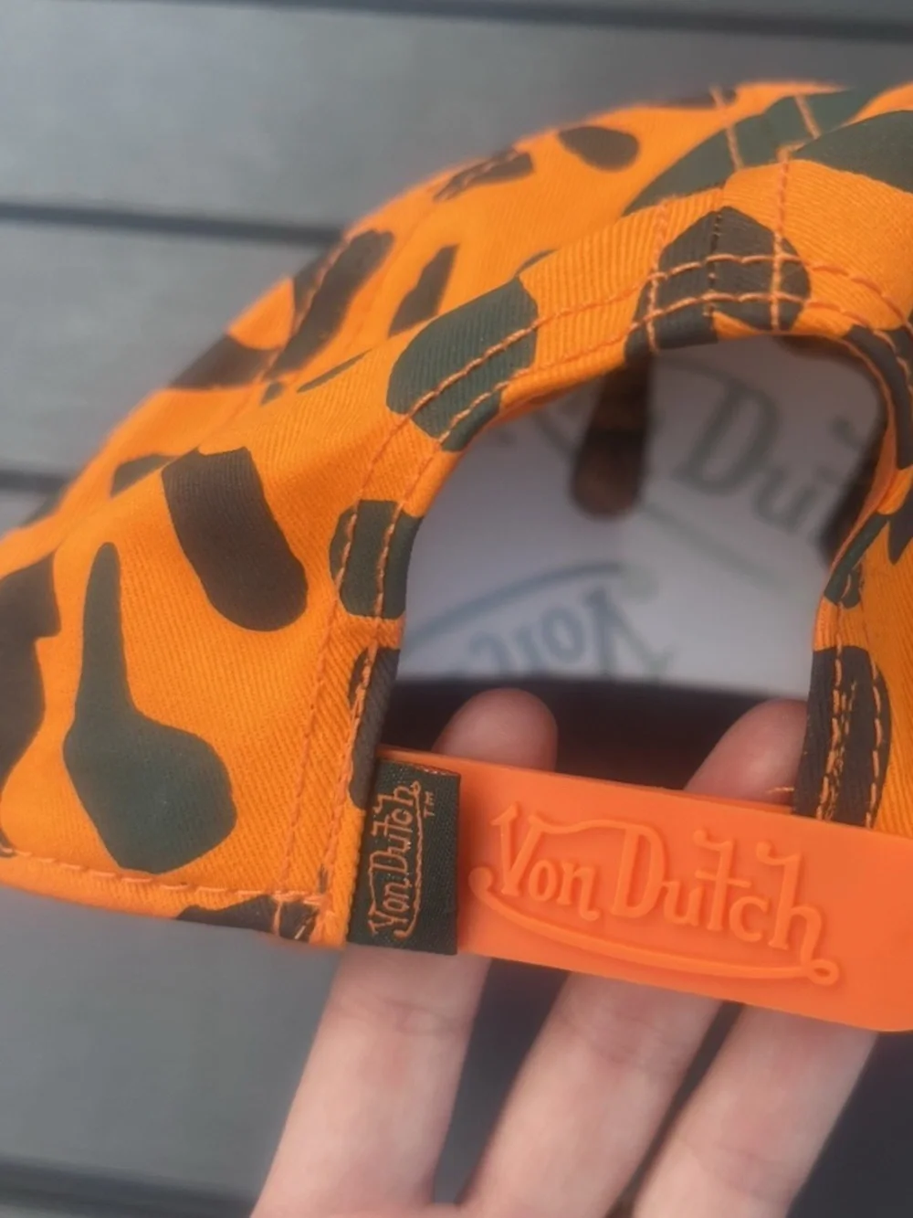 NWT Von Dutch Orange Camo Trucker Hat Adjustable The Simple Life Y2K 2000s